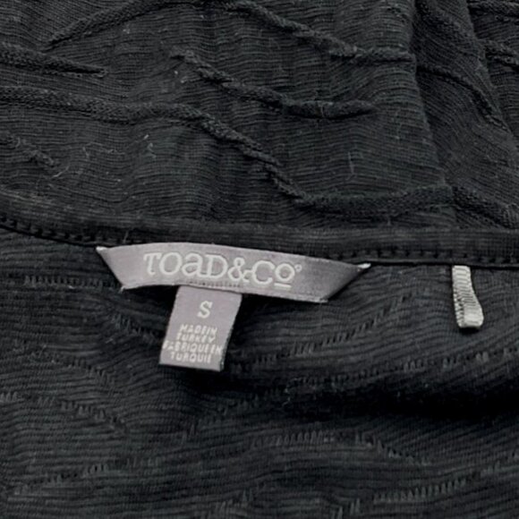 Toad & Company Samba Wave Black Organic Cotton Tank Dress Hem Pocket Small - Picture 4 of 7